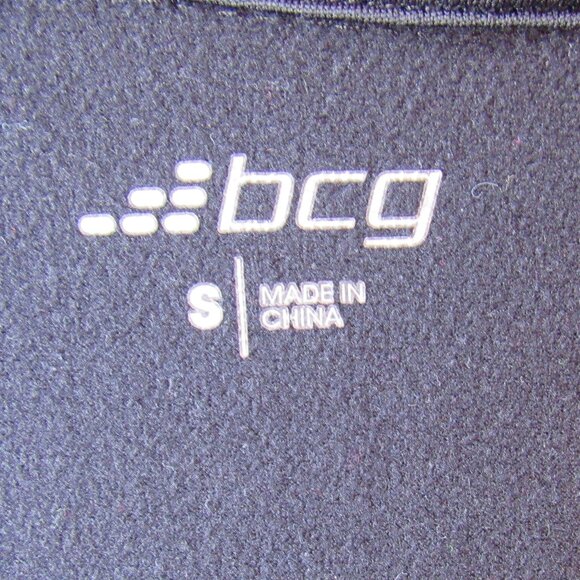 bcg Women's Black Quilted Front Track Jacket Size S Zip Up Athletic Lightweight - Picture 3 of 7